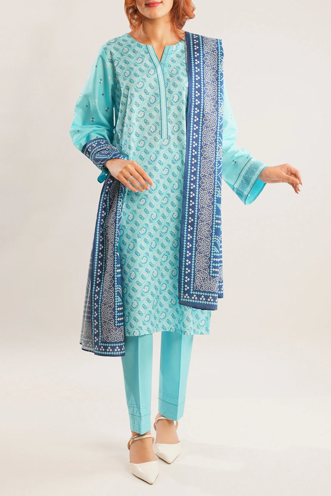 Unstitched Printed Viscose 2 Piece (Shirt/Trouser) - Image 3
