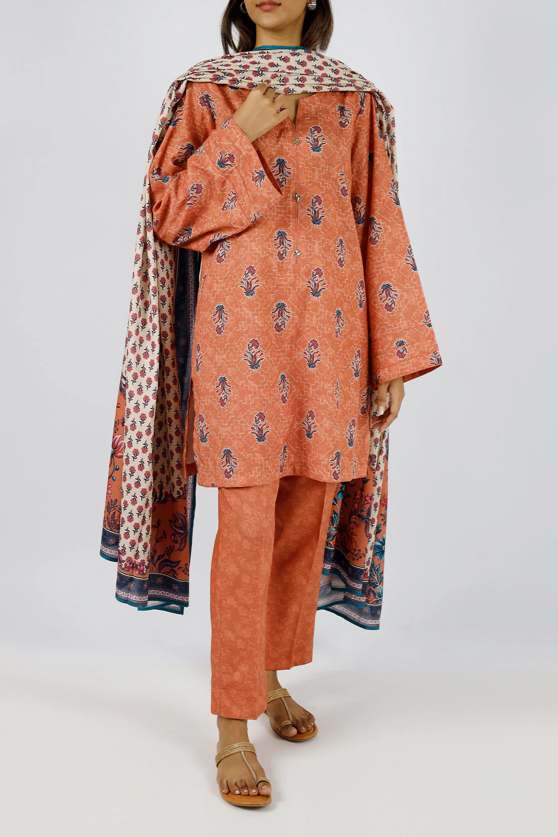 Unstitched Printed Viscose 2 Piece (Shirt/Trouser) - Image 2