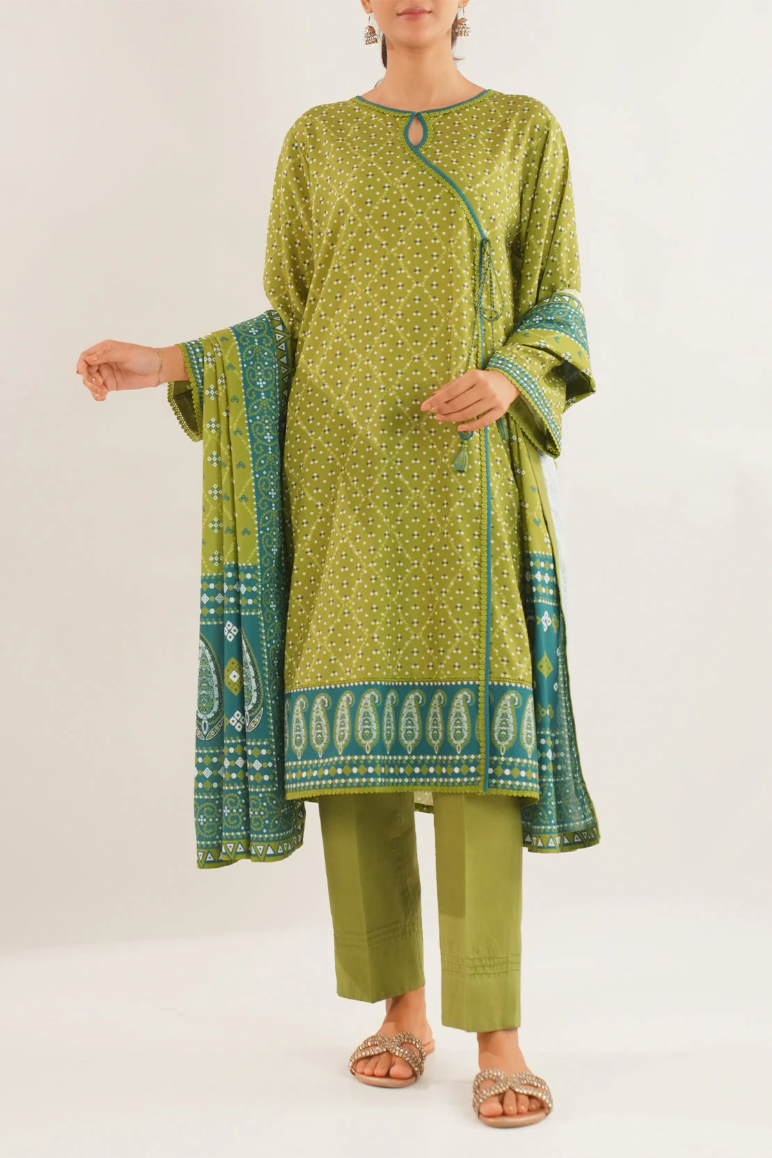 Unstitched Printed Viscose 2 Piece (Shirt/Trouser) - Image 2