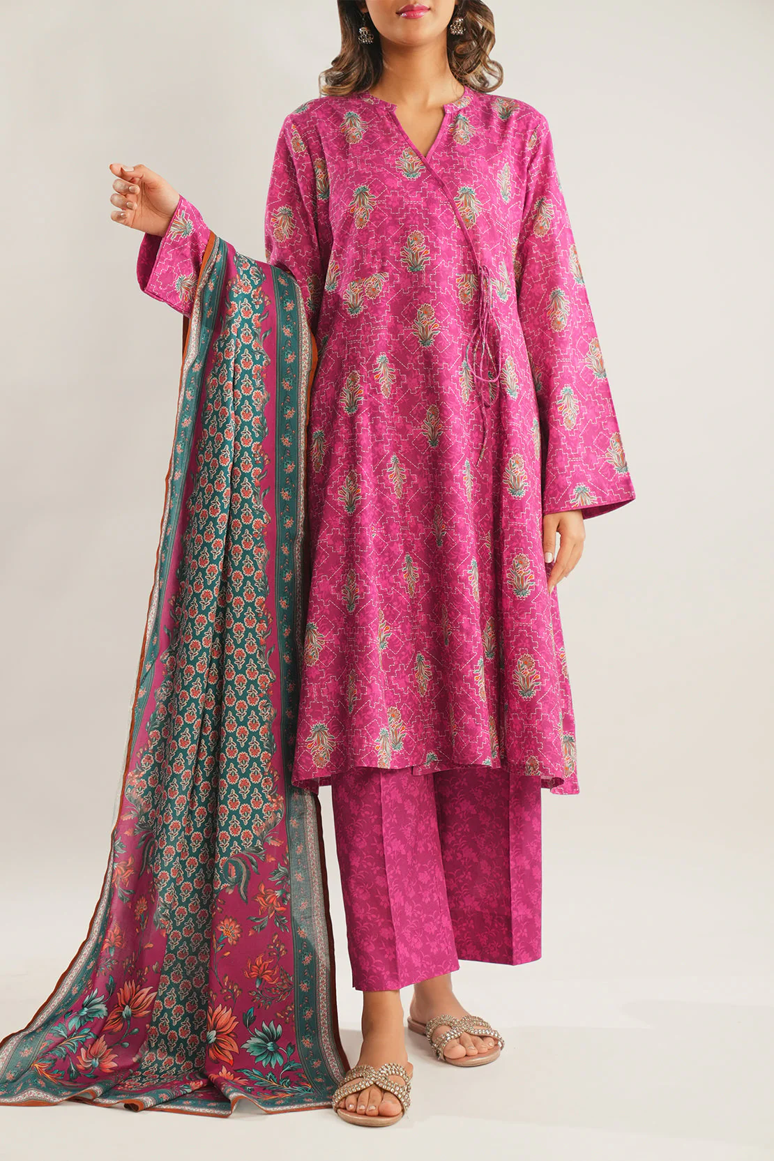 Unstitched Printed Viscose 3 Piece - Image 2