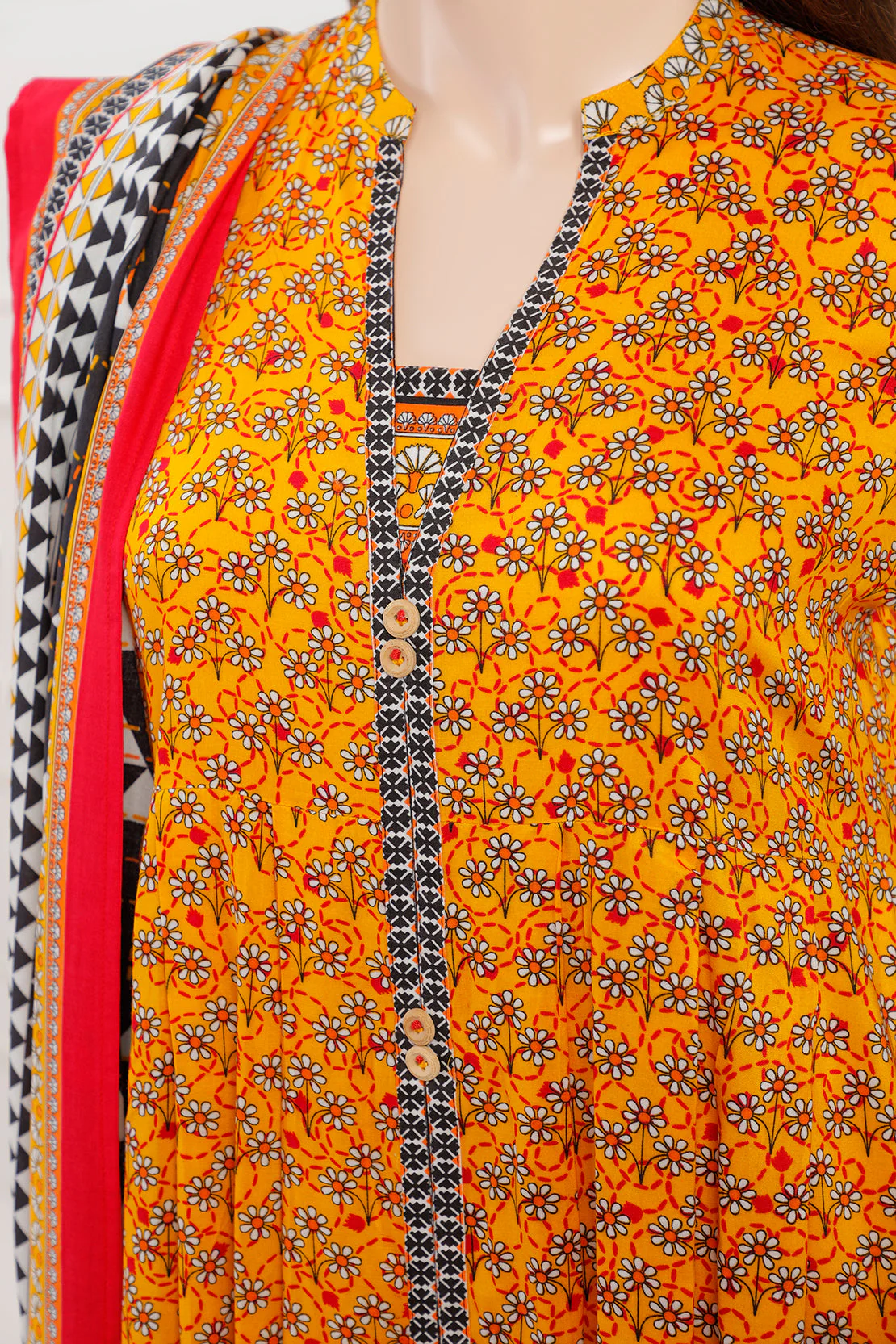 Unstitched Printed Arabic Lawn 3 Piece - Image 3