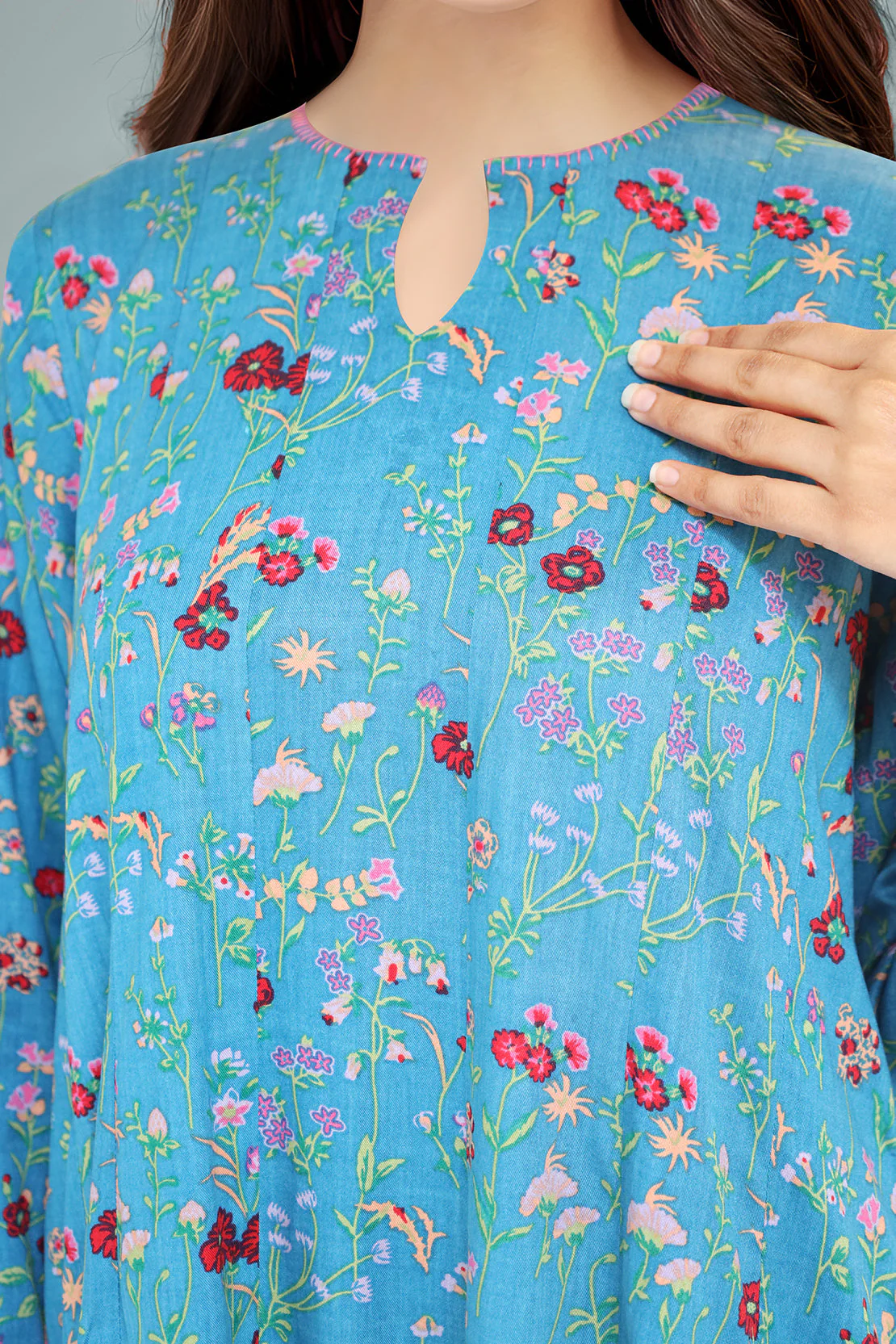 Unstitched Printed Viscose Twill 2 Piece (Shirt/Trouser) - Image 3