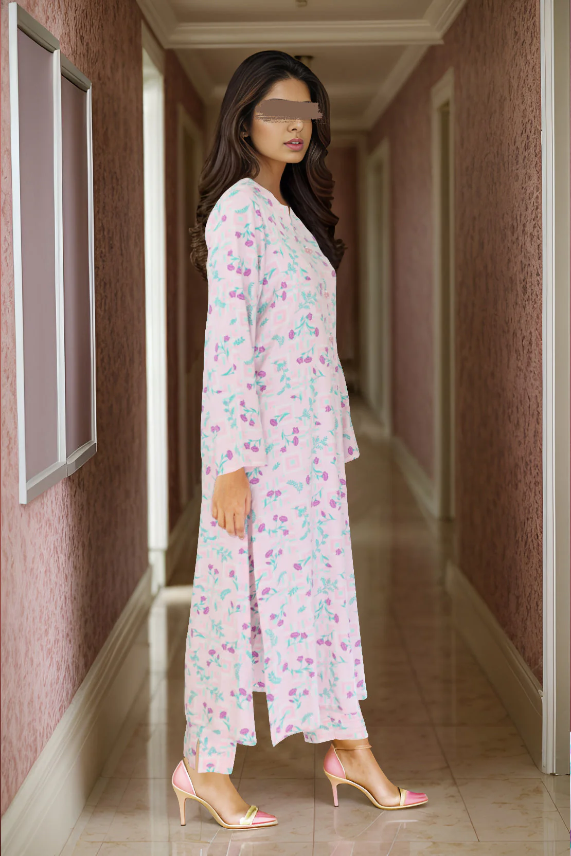 Unstitched Printed Viscose Twill 2 Piece (Shirt/Trouser) - Image 2