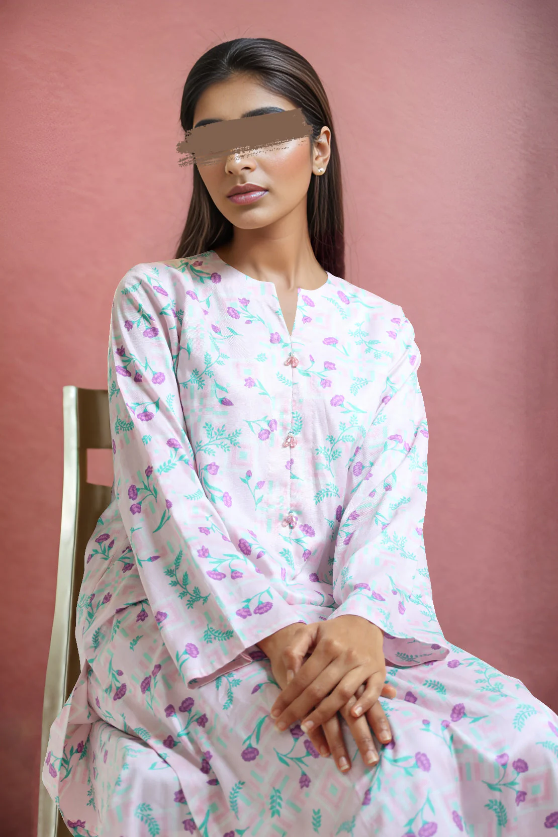 Unstitched Printed Viscose Twill 2 Piece (Shirt/Trouser) - Image 3