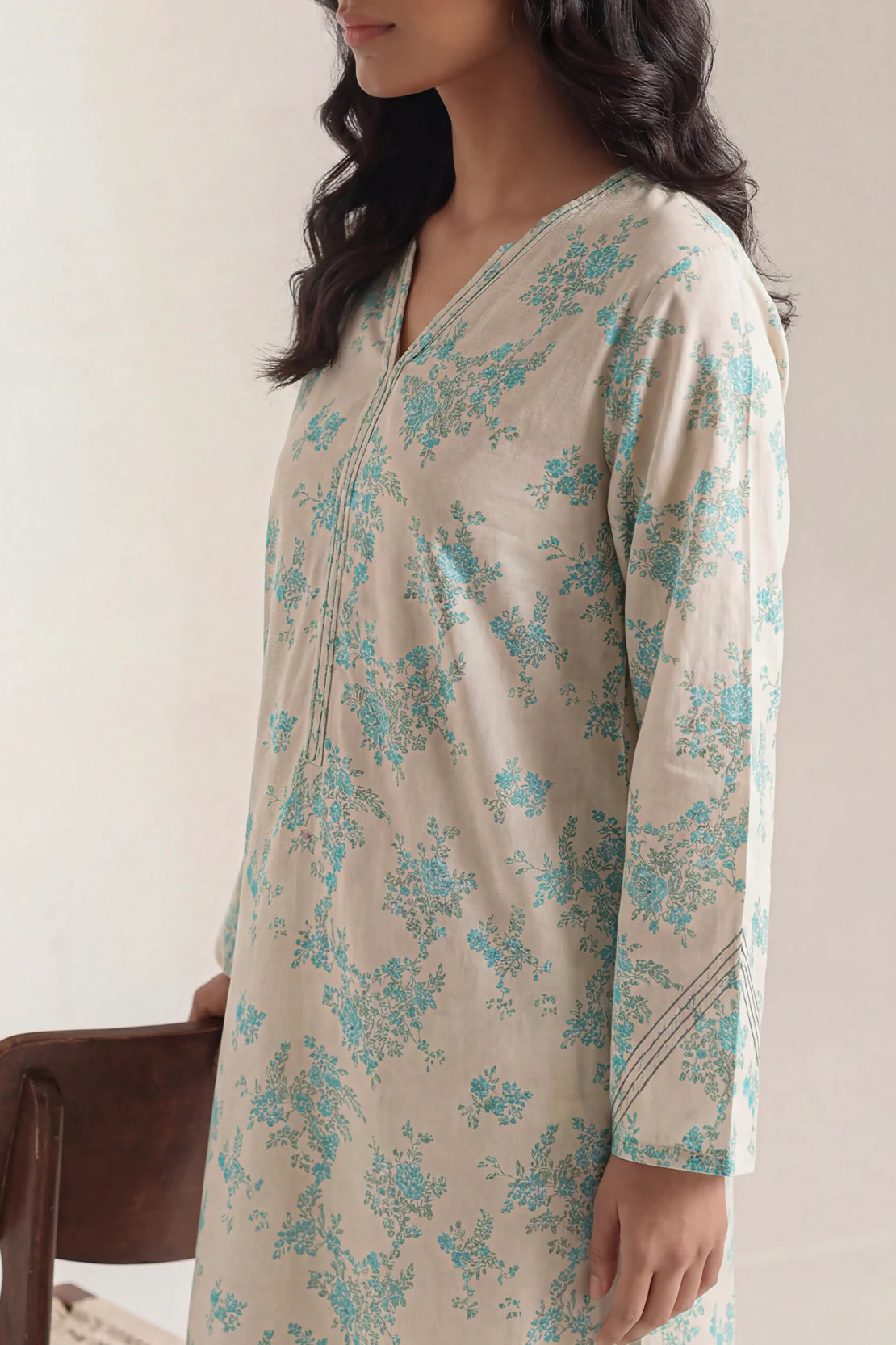 Unstitched Printed Viscose Twill 2 Piece (Shirt/Trouser) - Image 2