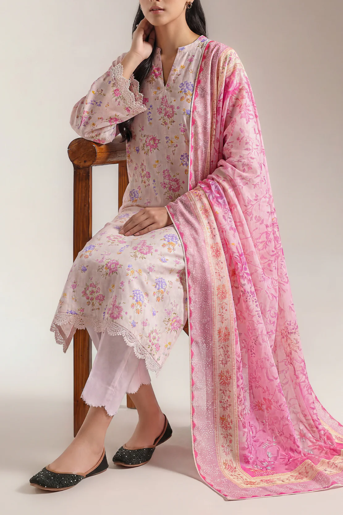 Unstitched Printed Warm Cotton 3 Piece - Image 2