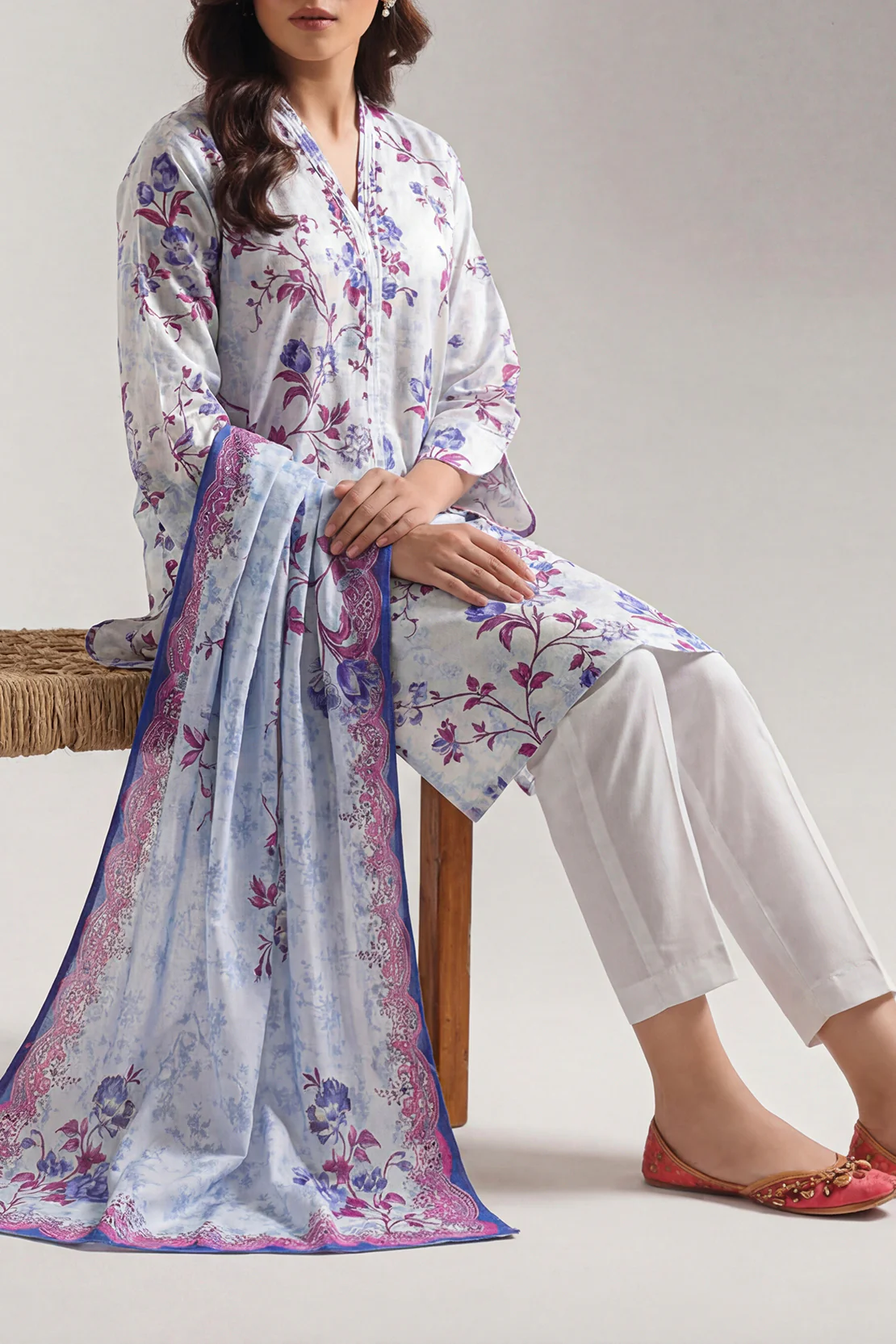 Unstitched Printed Warm Cotton 3 Piece