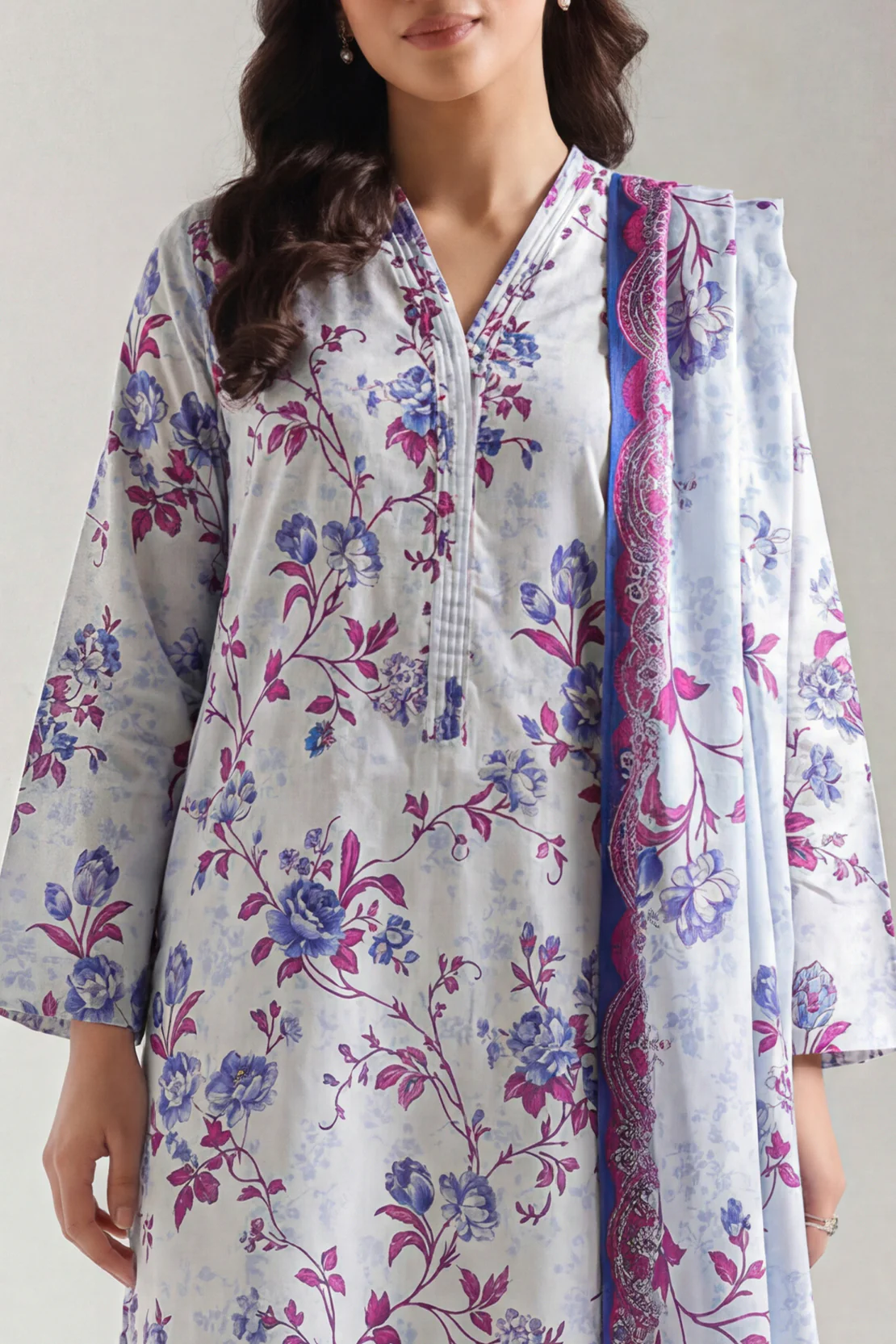 Unstitched Printed Warm Cotton 3 Piece - Image 2
