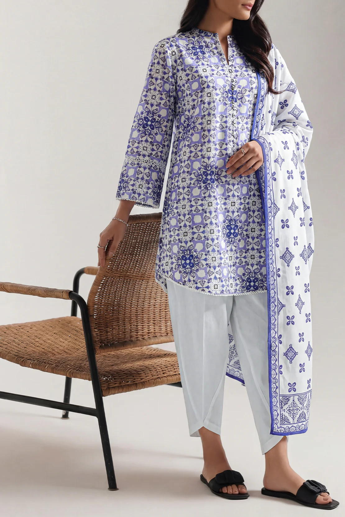 Unstitched Printed Warm Cotton 3 Piece