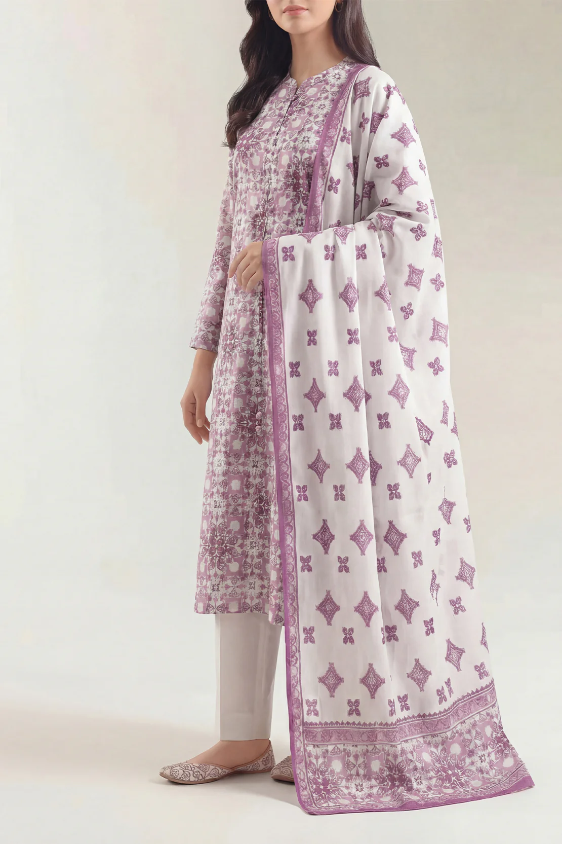 Unstitched Printed Warm Cotton 3 Piece