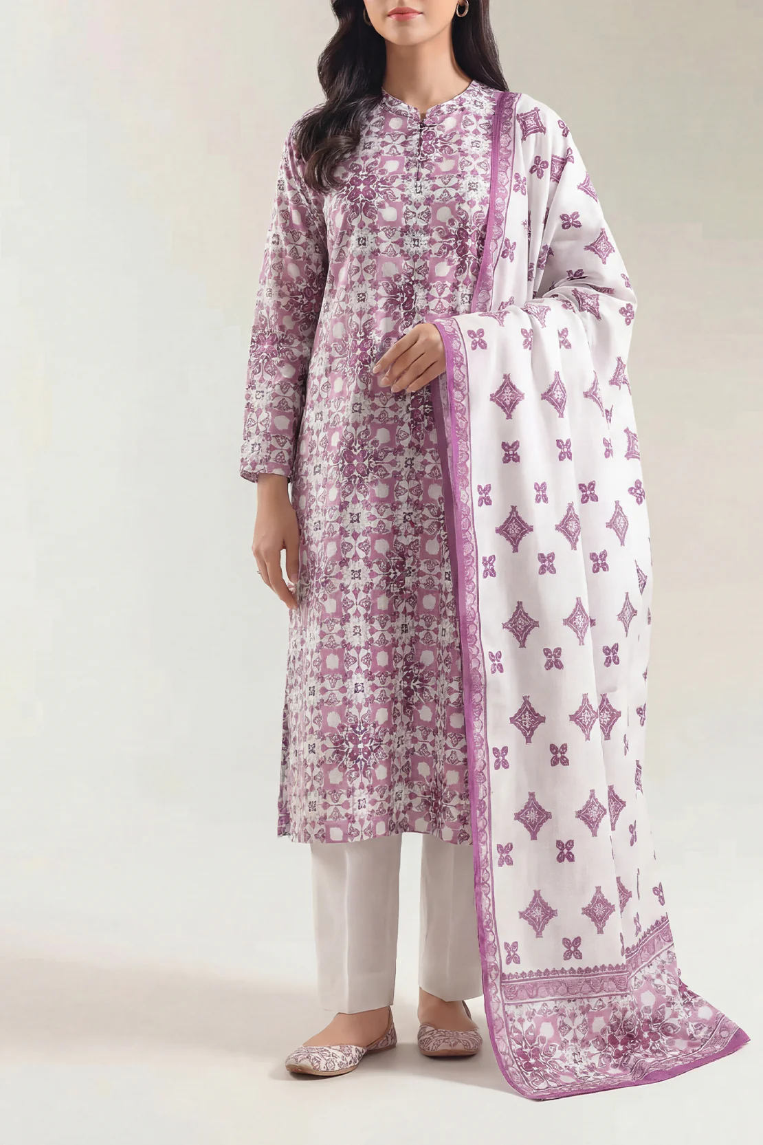 Unstitched Printed Warm Cotton 3 Piece - Image 2