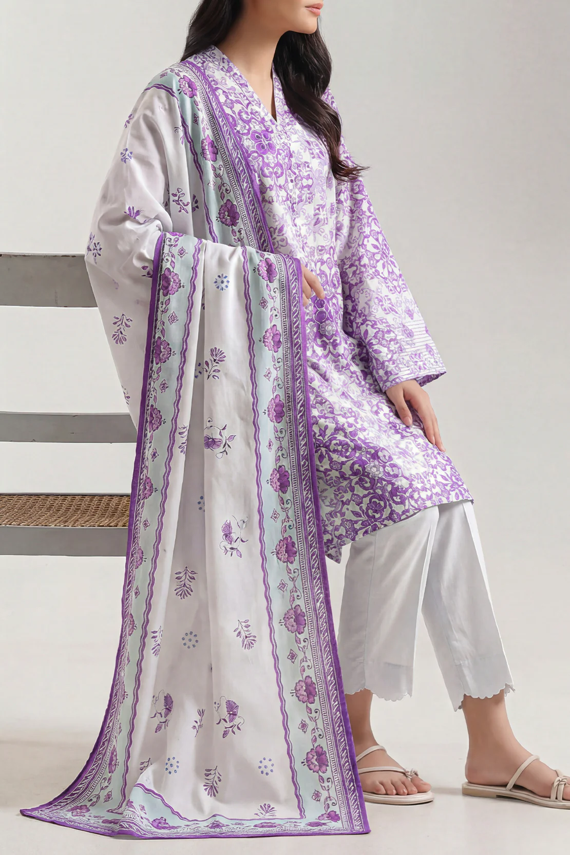 Unstitched Printed Warm Cotton 3 Piece