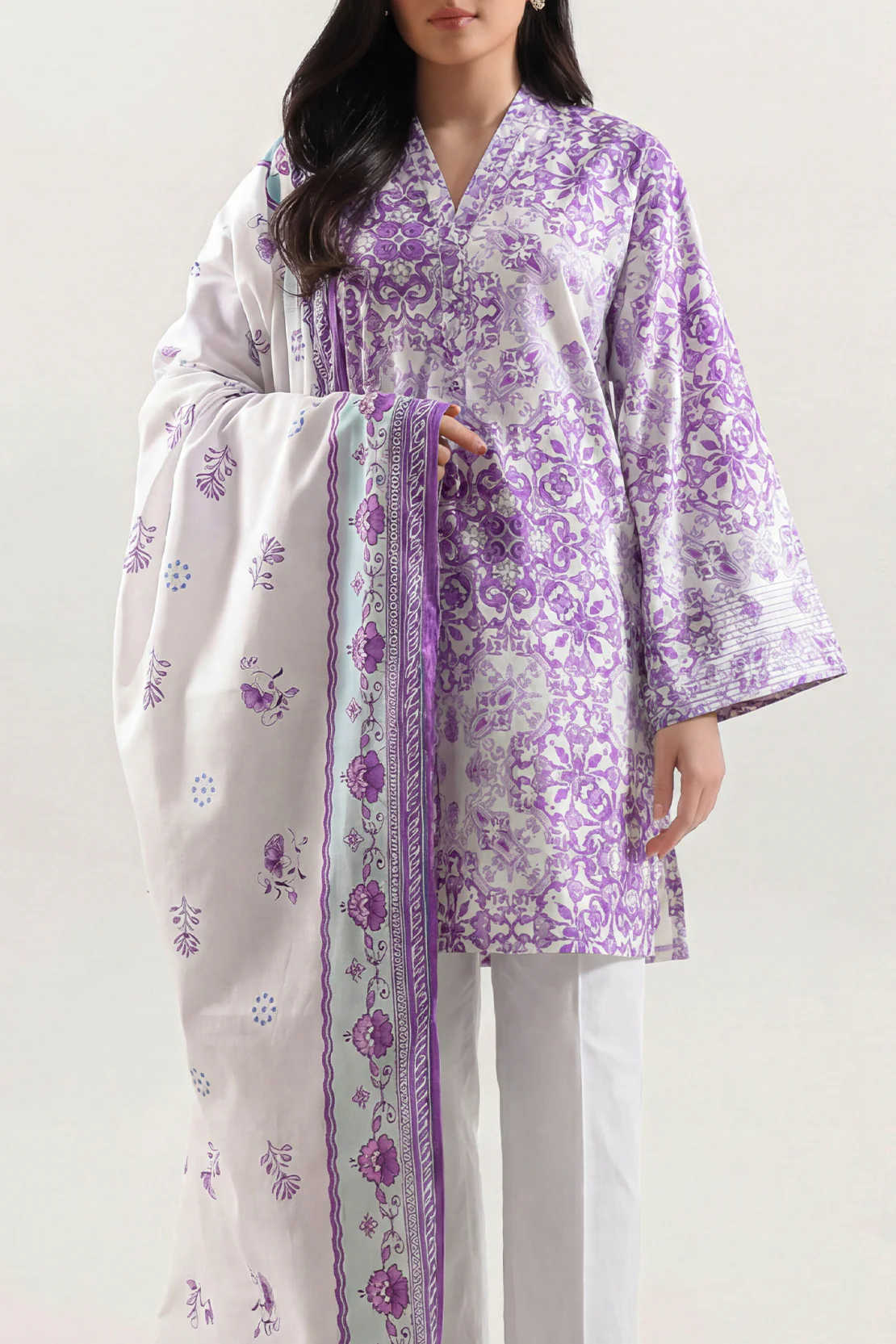 Unstitched Printed Warm Cotton 3 Piece - Image 3