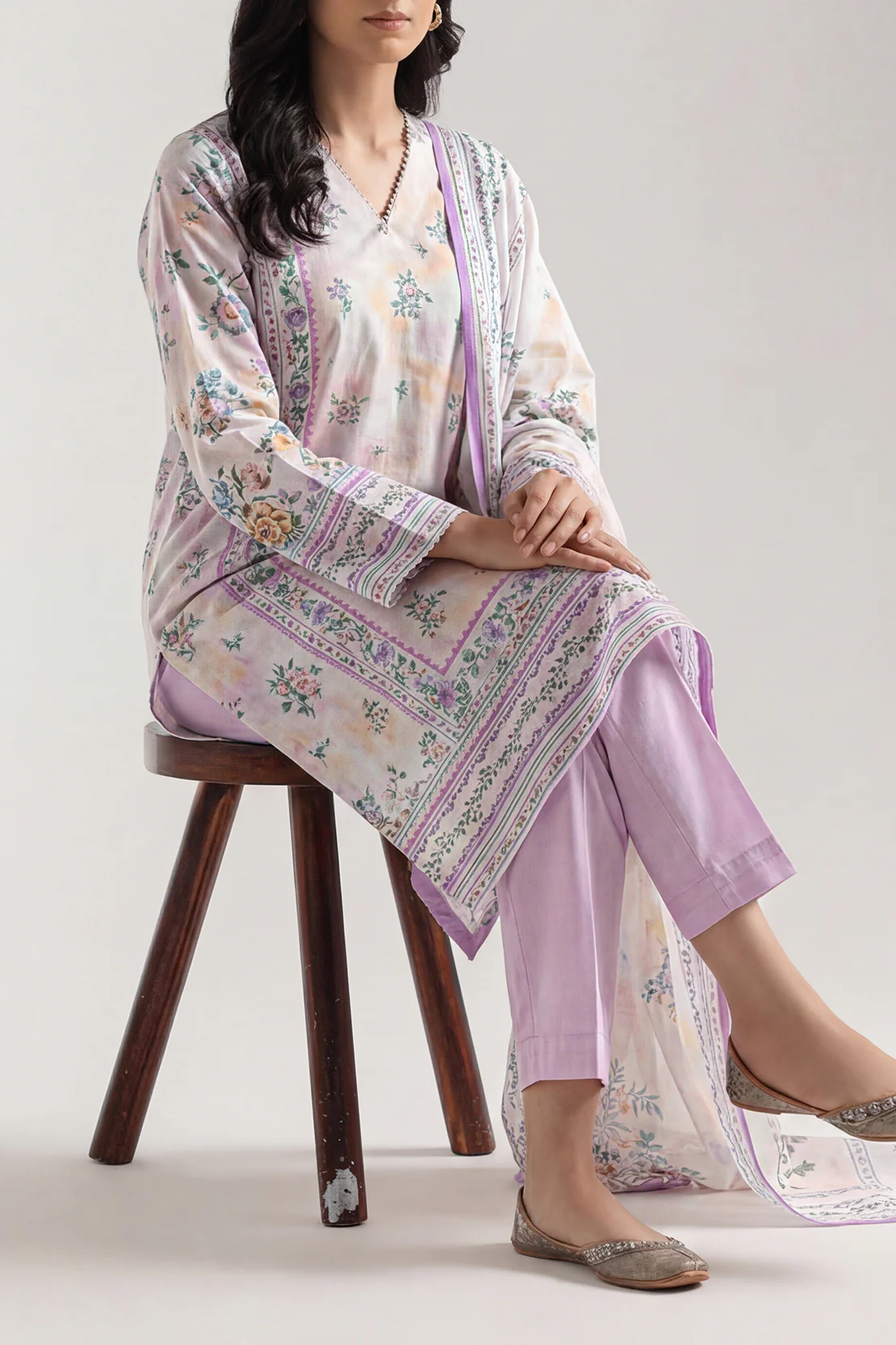 Unstitched Printed Warm Cotton 3 Piece - Image 2
