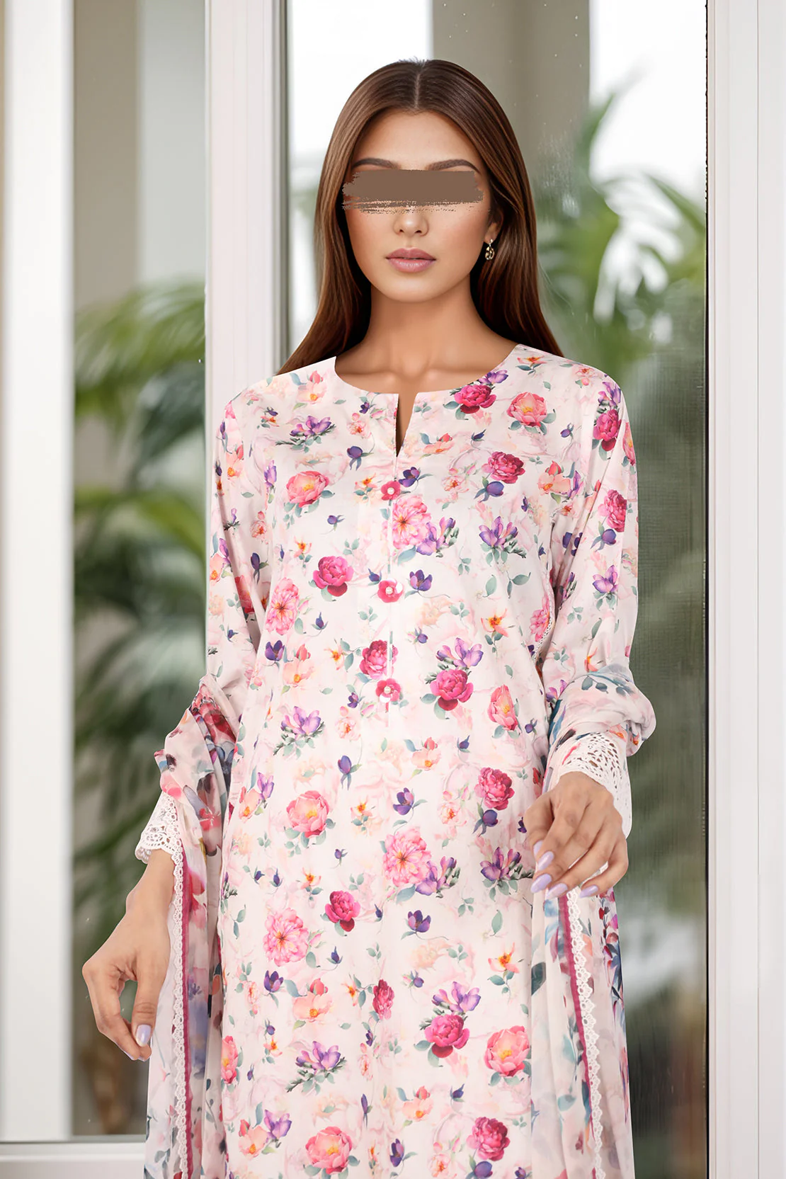 Unstitched Self Jacquard 3 Piece - Image 2