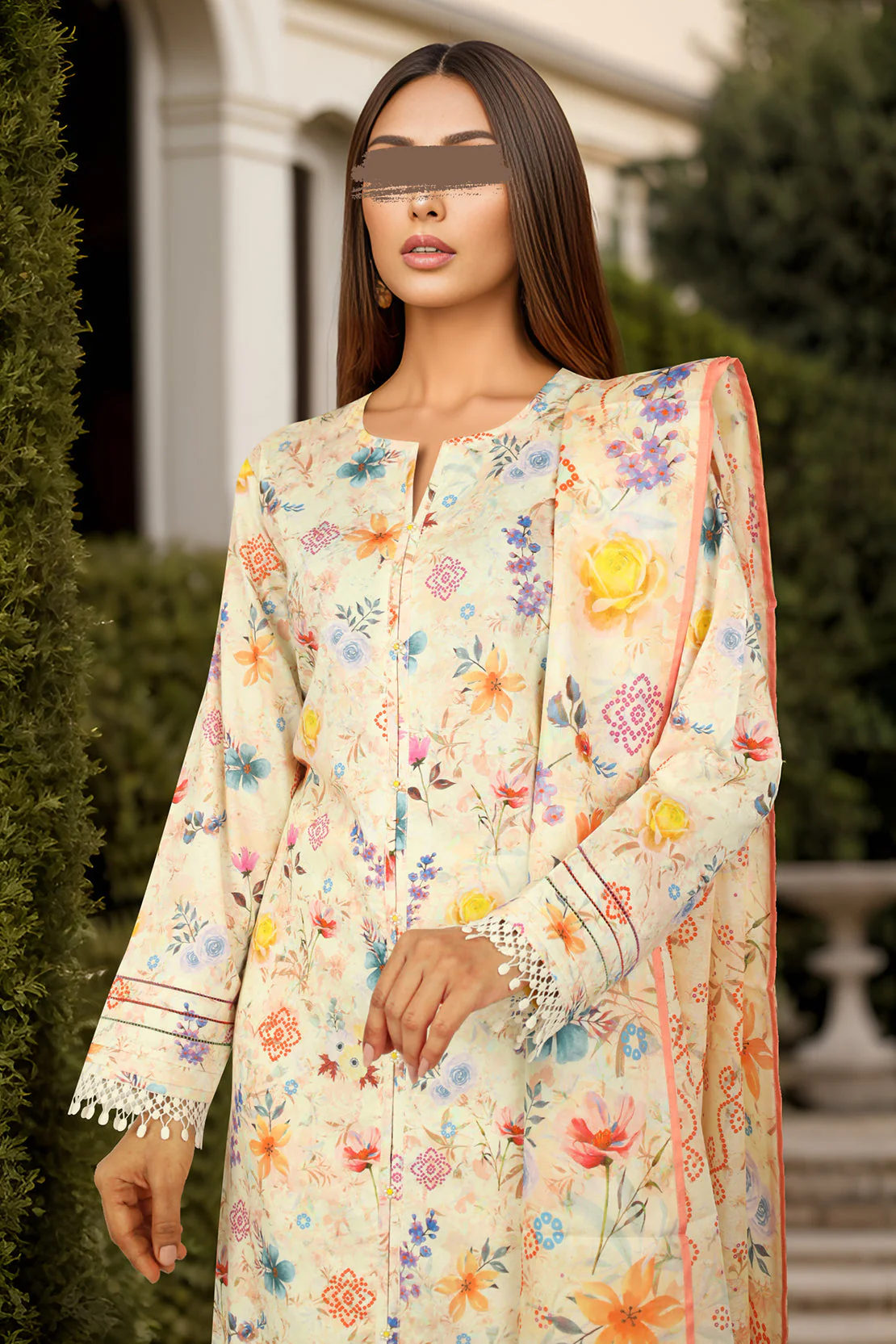 Unstitched Self Jacquard 3 Piece - Image 3