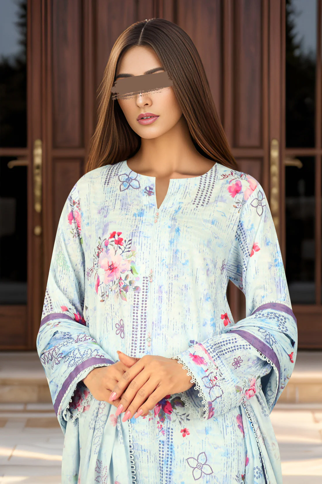 Unstitched Self Jacquard Shirt - Image 2