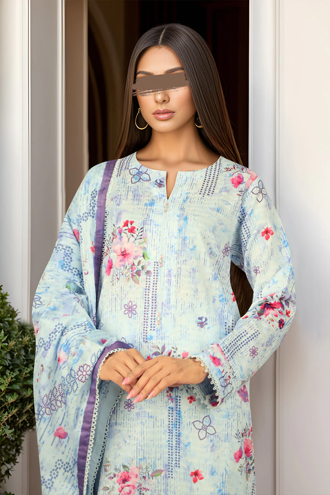 Unstitched Self Jacquard Shirt - Image 3