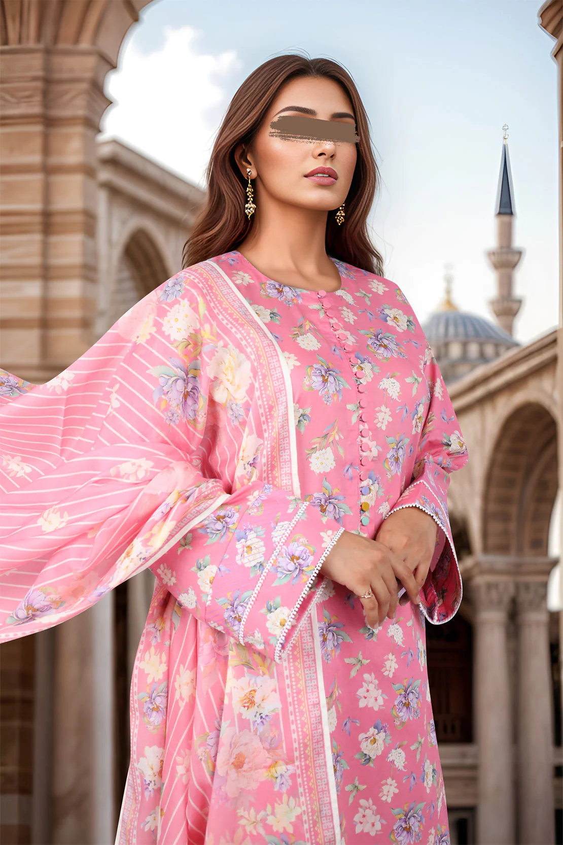 Unstitched Self Jacquard Shirt - Image 3