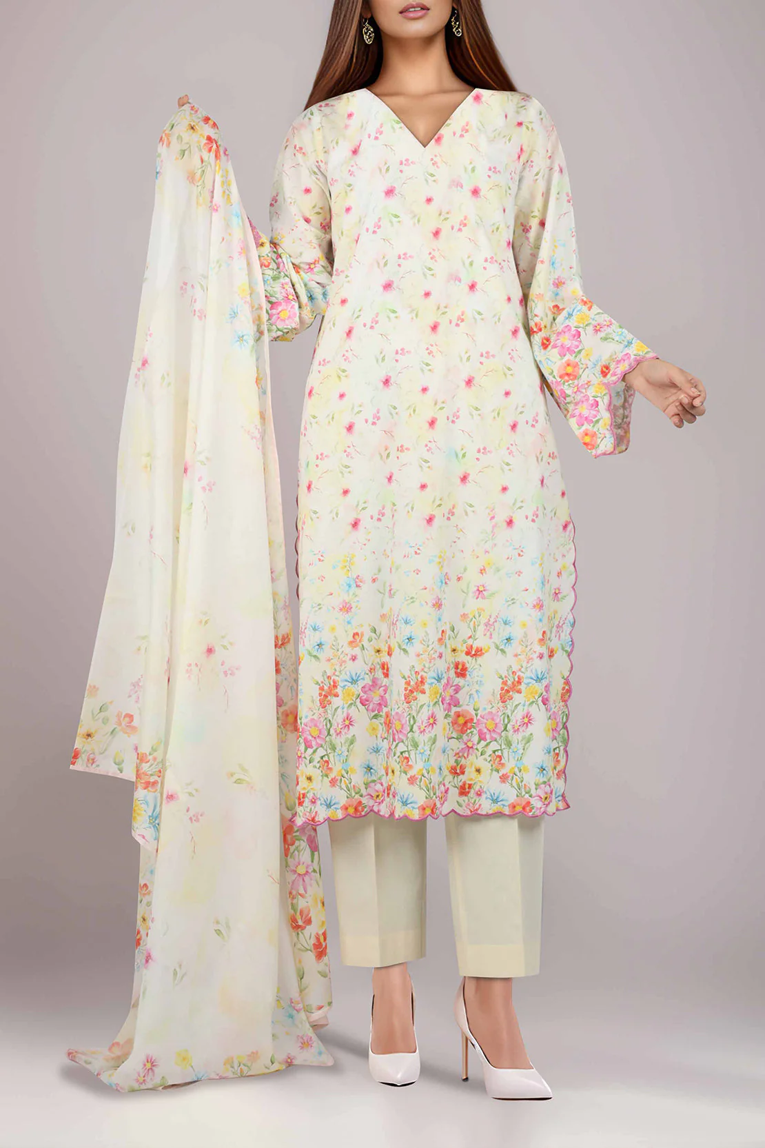 Unstitched Self Jacquard Shirt