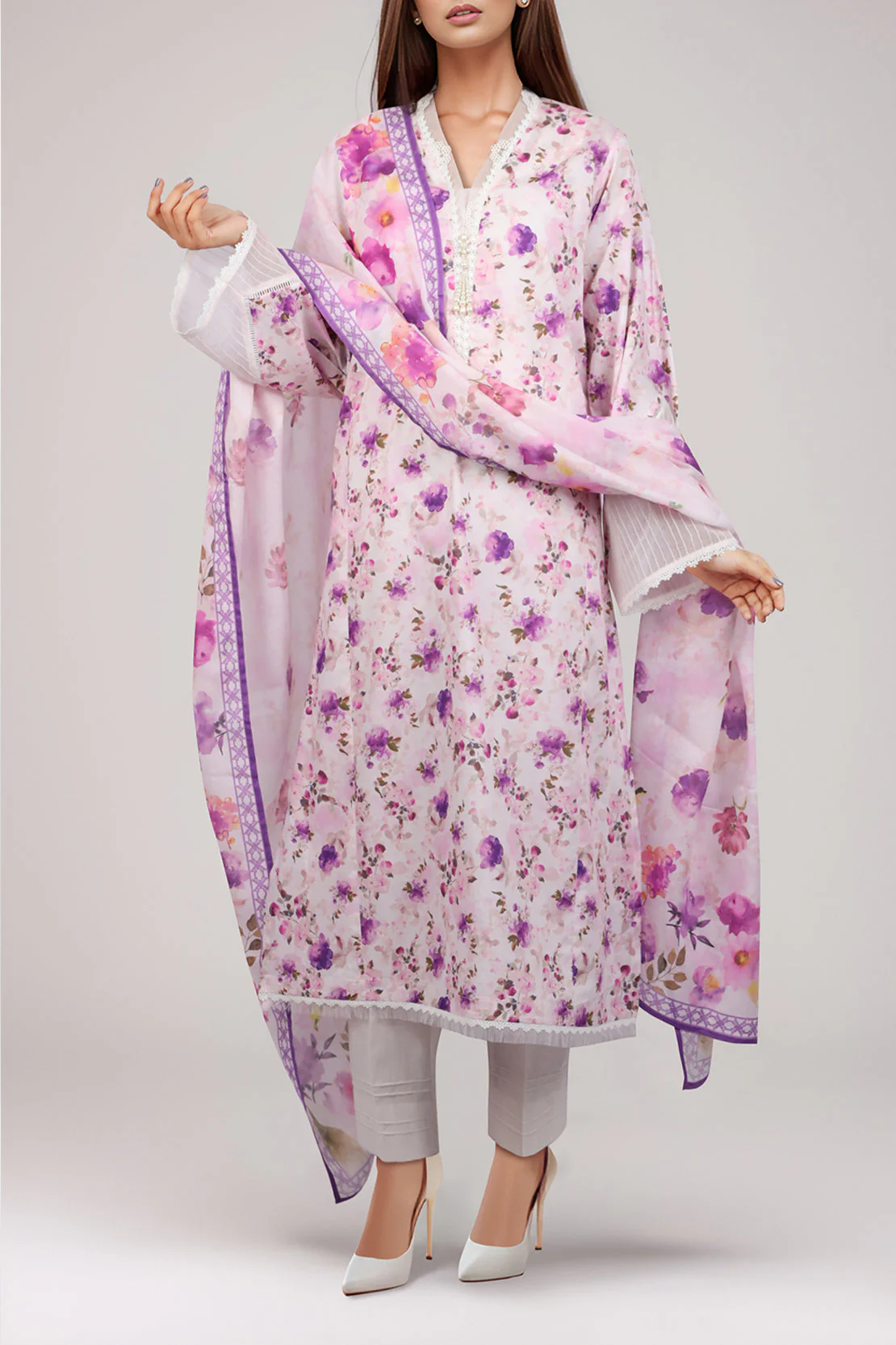 Unstitched Self Jacquard Shirt