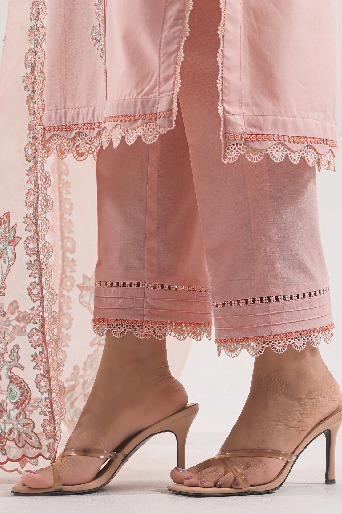 Unstitched Solid Embroidered Cambric 3 Piece - Image 5