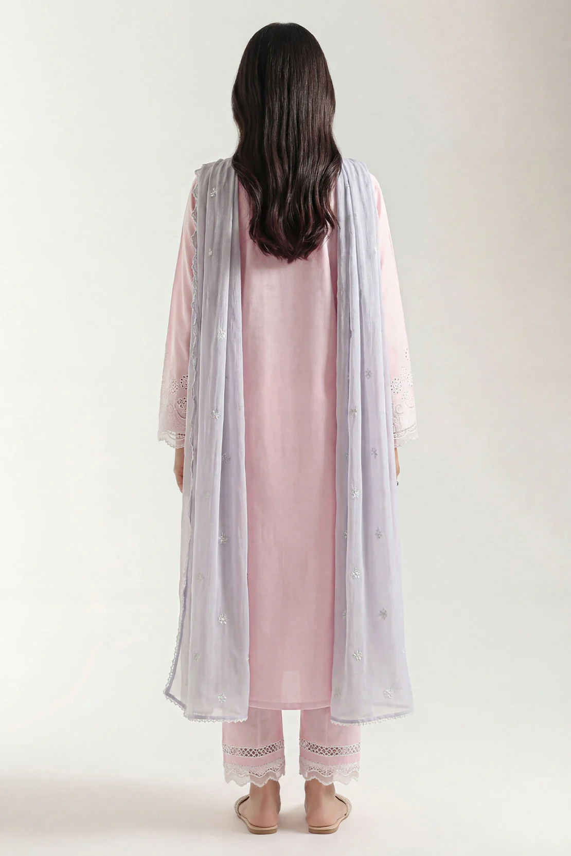 Unstitched Solid Embroidered Cambric 3 Piece - Image 4