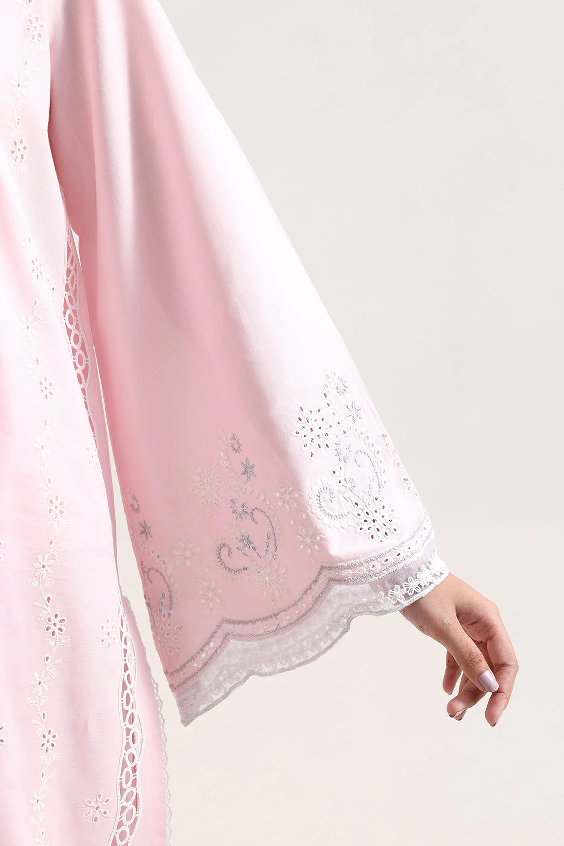 Unstitched Solid Embroidered Cambric 3 Piece - Image 5