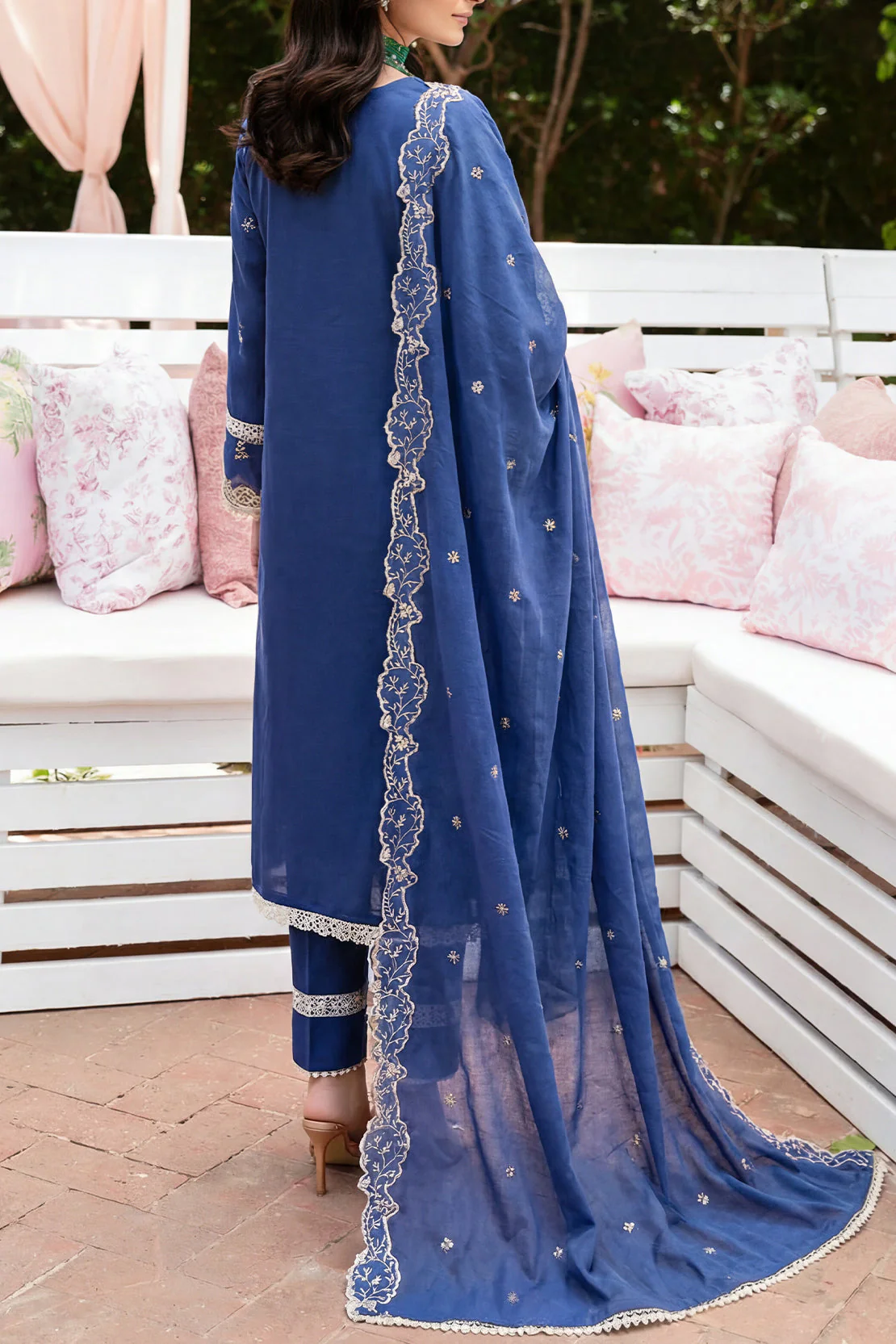 Unstitched Solid Embroidered Cambric 3 Piece - Image 4
