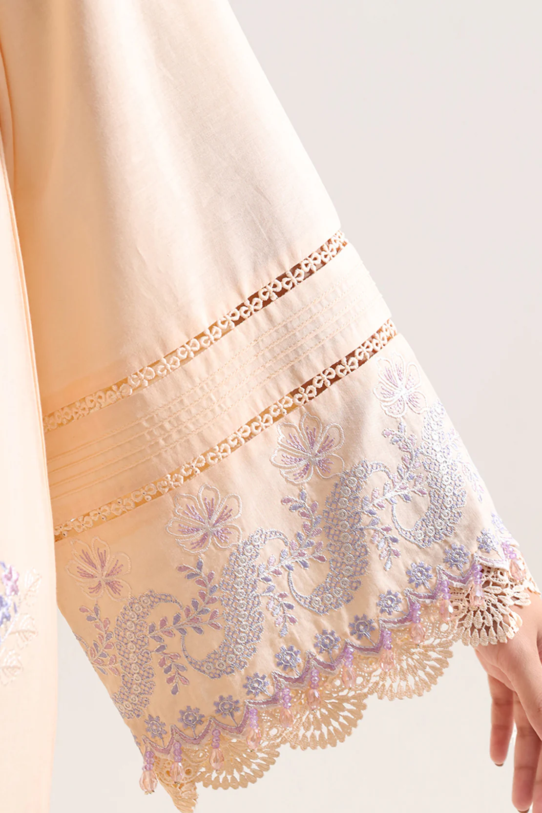 Unstitched Solid Embroidered Cambric 3 Piece - Image 5