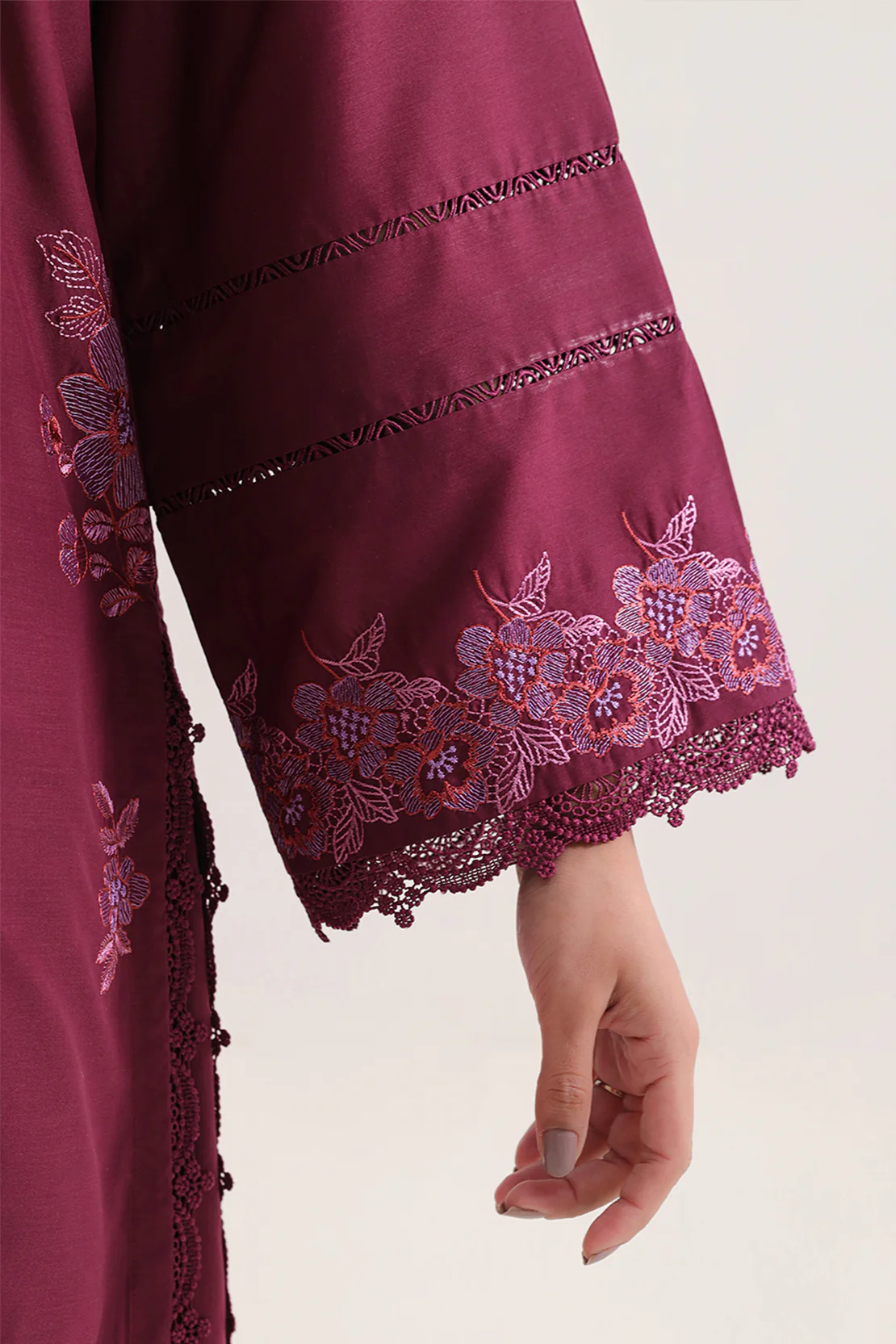 Unstitched Solid Embroidered Wash N Wear 3 Piece - Image 4