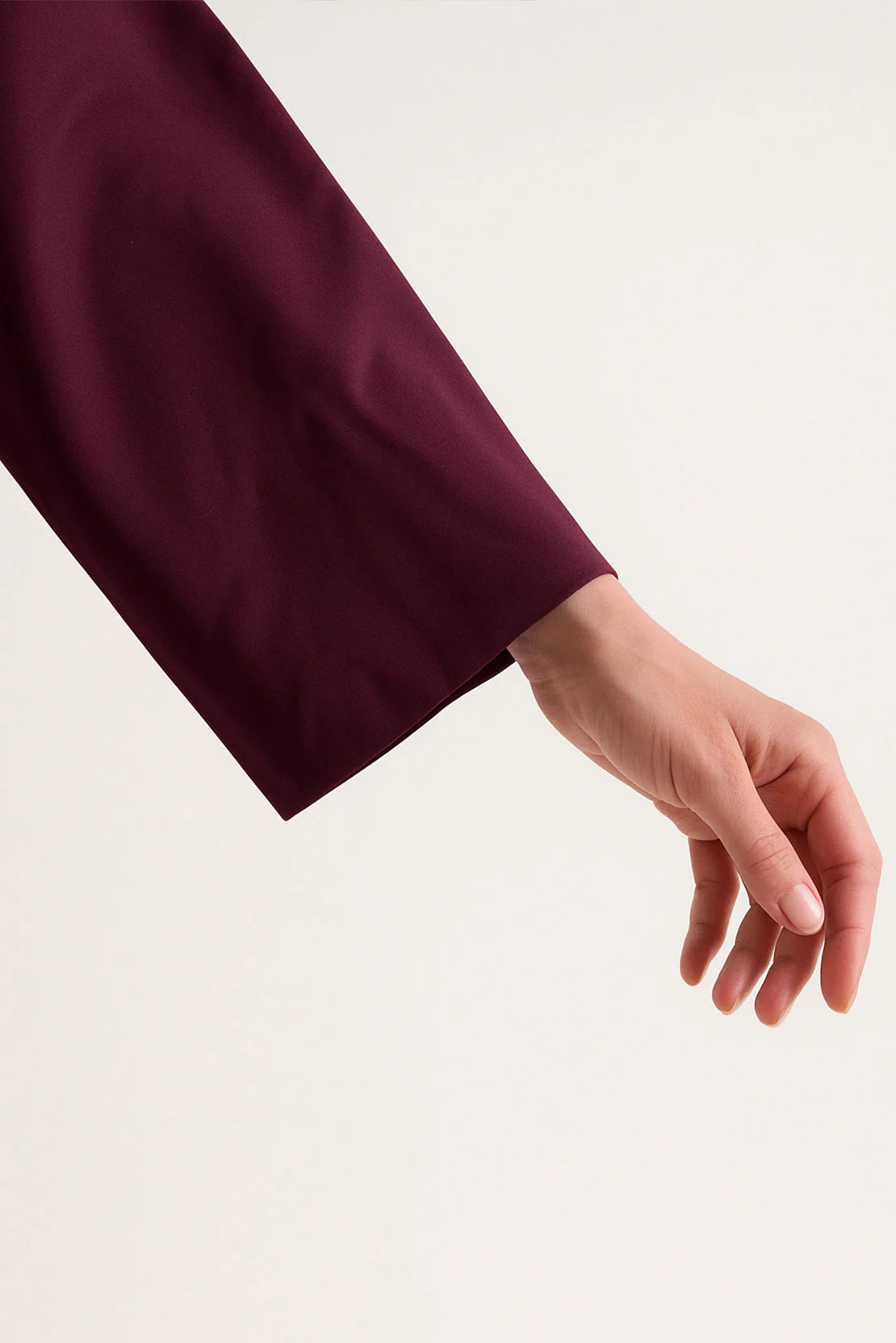 V-Neck Wide Sleeve Crepe Top - Image 5