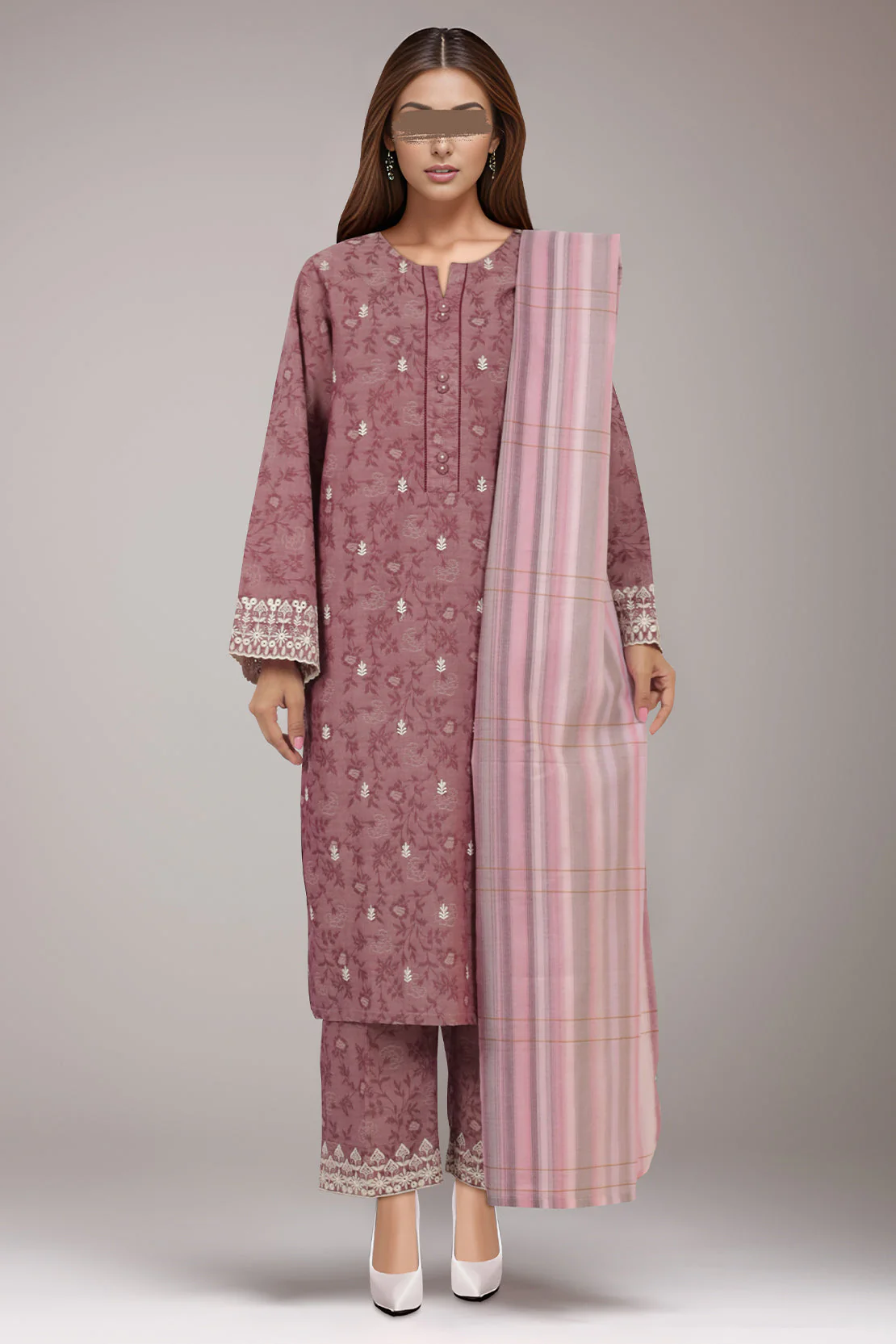 Zari Strip Dupatta - Image 2