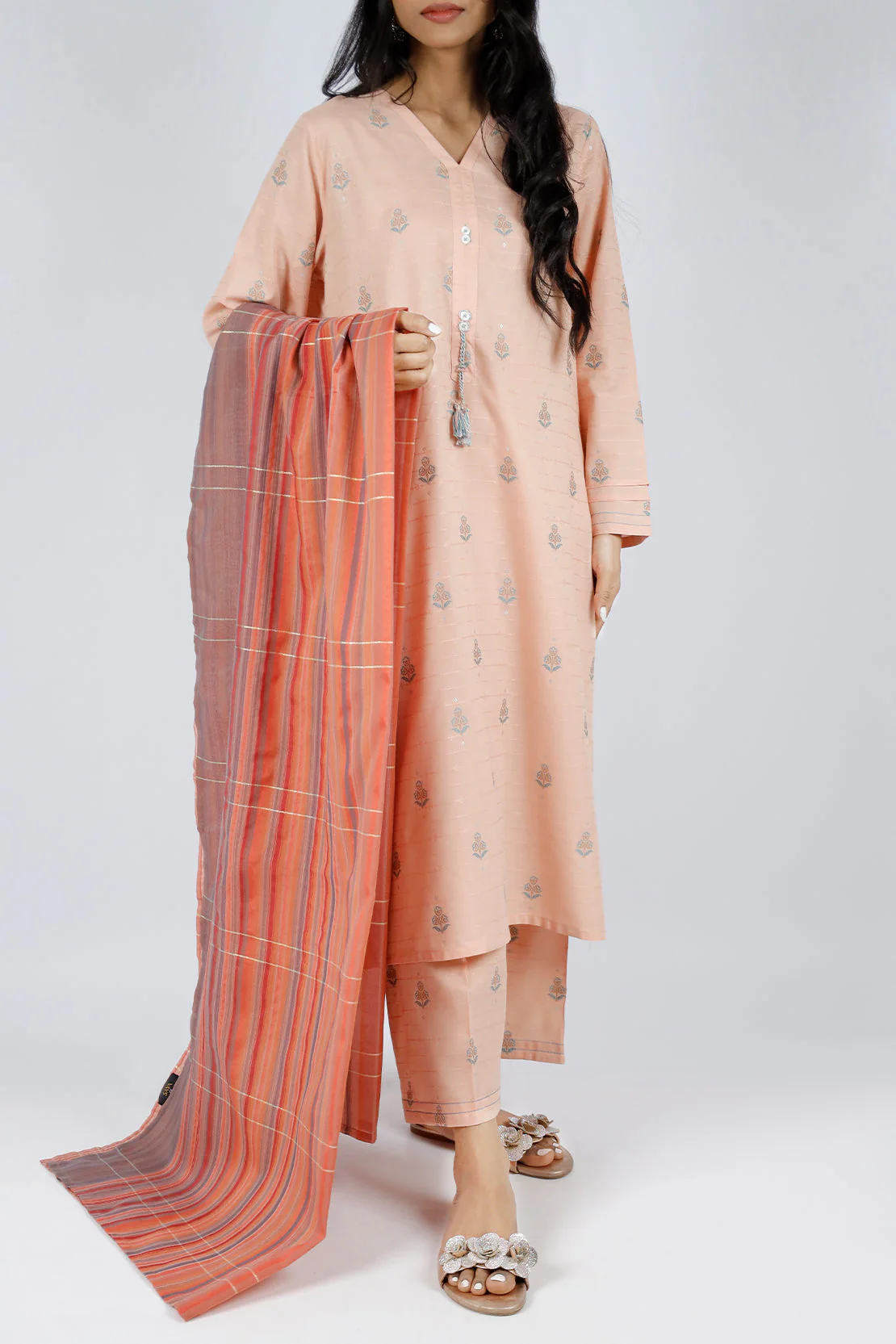 Zari Strip Dupatta - Image 2