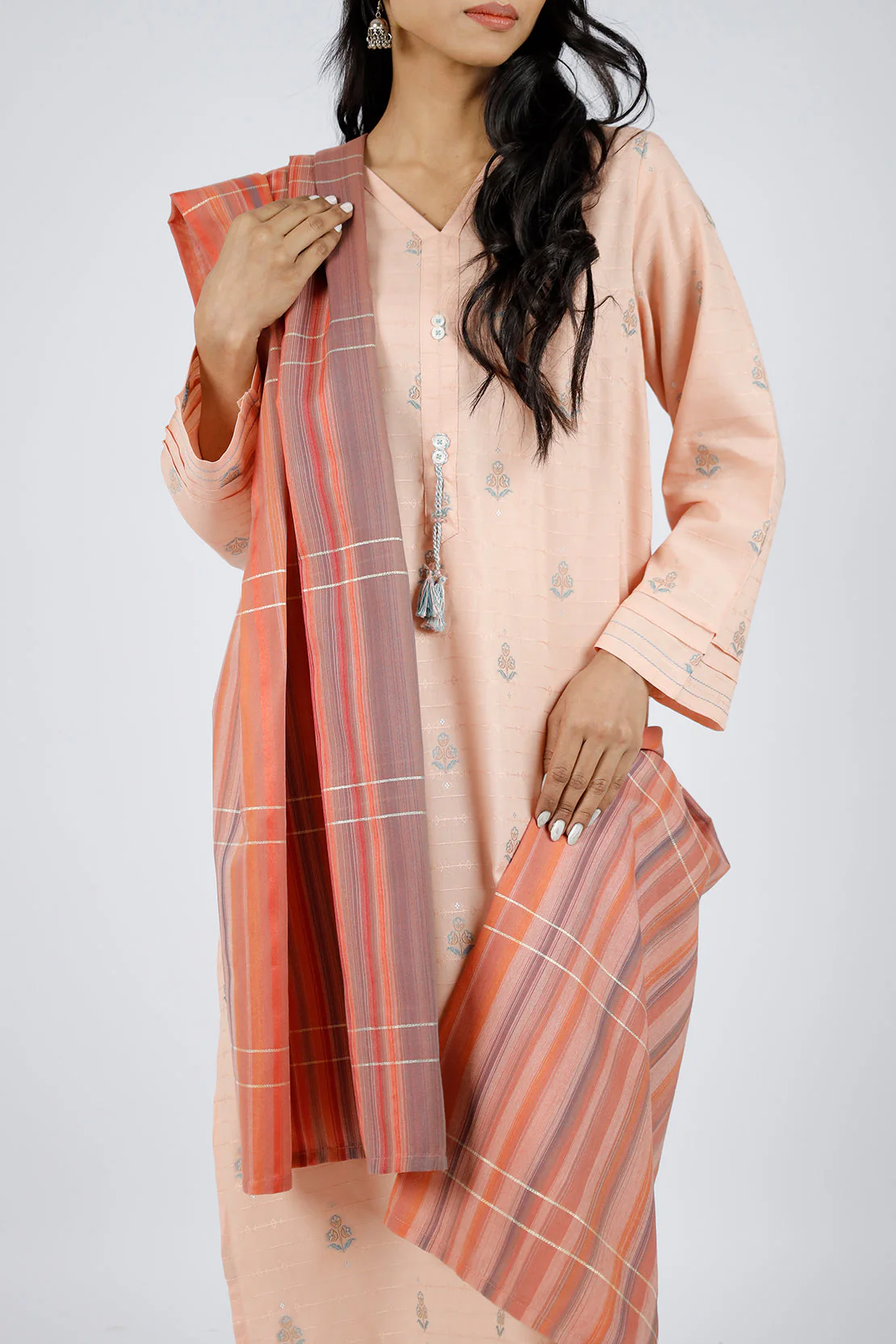 Zari Strip Dupatta - Image 4