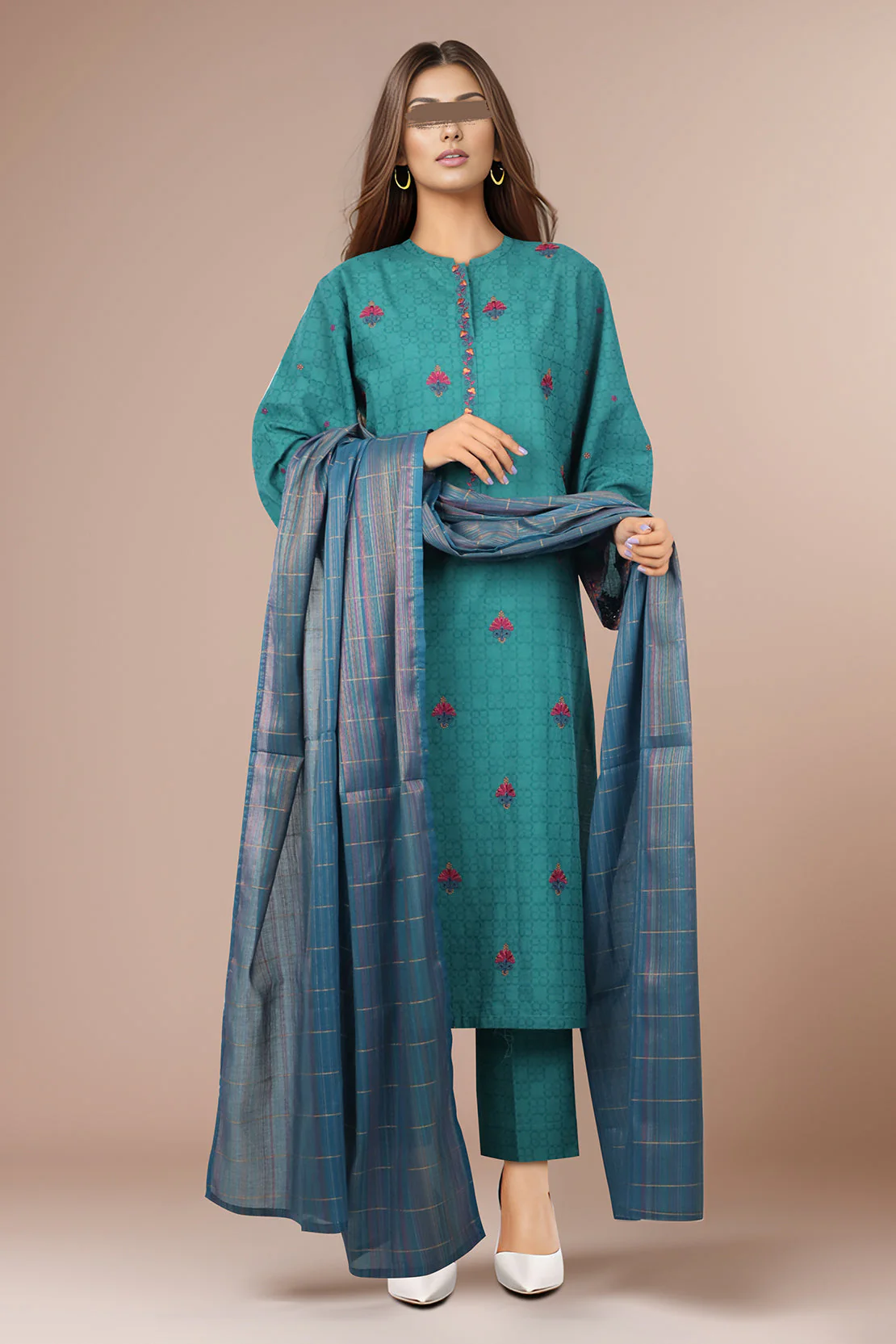 Zari Strip Dupatta - Image 2