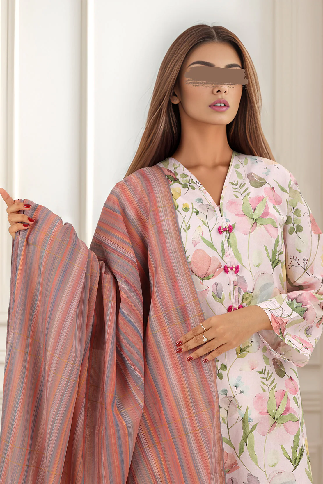 Zari Strip Dupatta - Image 2